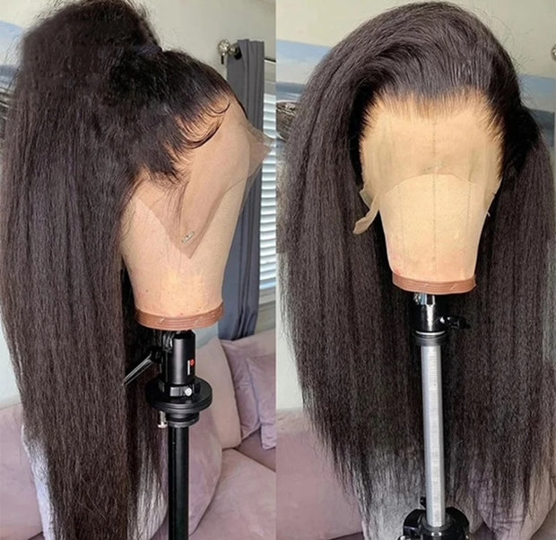 Brazilian Kinky Straight Lace Frontal Wig