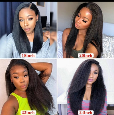 Brazilian Kinky Straight Lace Closure Wig